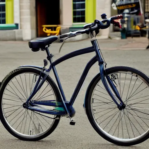 Prompt: a bicycle with lemon slice wheels