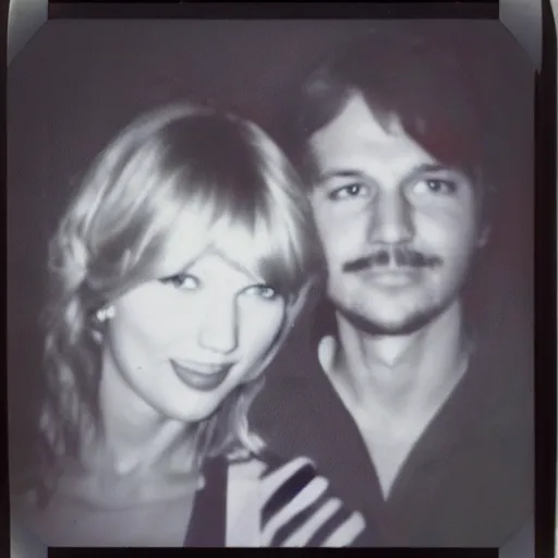 Prompt: found polaroid of my parents who look exactly like Taylor Swift and Jennifer Lawrence