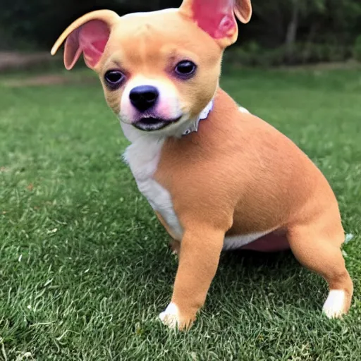 Image similar to adult fluffy tan pit bull chihuahua mix