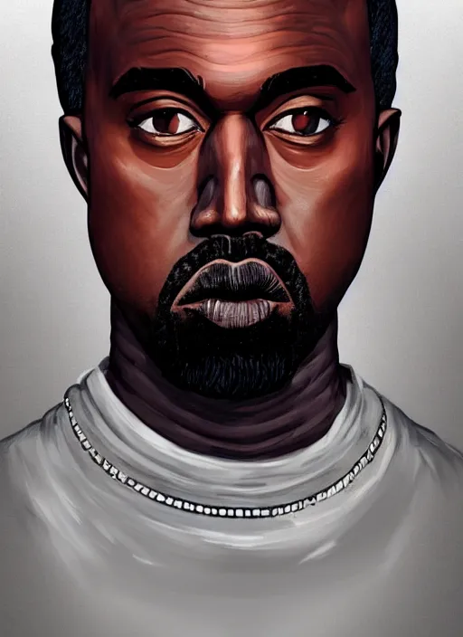 Prompt: a portrait of a kanye west as a male tiefling warrior, d & d, fantasy, intricate, tone mapped, ambient lighting, highly detailed, digital painting, artstation, concept art, 4 k, god rays, stunning beautiful, glowing eyes, sharp focus, by makoto shinkai and akihiko yoshida and hidari and wlop