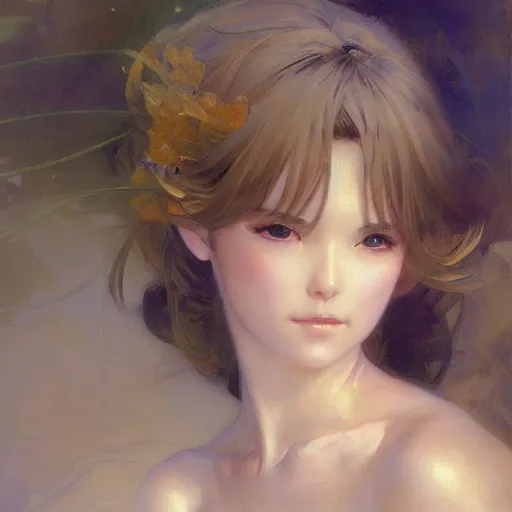 Image similar to a detailed portrait of dreaming anime girl, painting by gaston bussiere, craig mullins, j. c. leyendecker