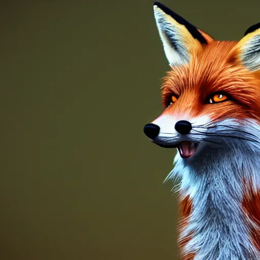 Prompt: a fox with a sword realistic