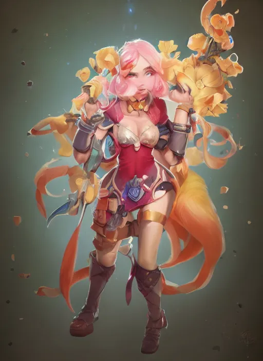 Image similar to poppy, from league of legends, fairy paladin, au naturel, hyper detailed, digital art, trending in artstation, cinematic lighting, studio quality, smooth render, unreal engine 5 rendered, octane rendered, art style by klimt and nixeu and ian sprigger and wlop and krenz cushart