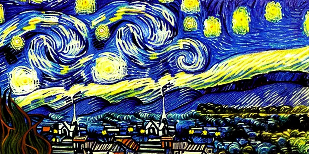 Prompt: starry night, pastel colors, soothing light, painting by kon, satoshi - h 5 7 6