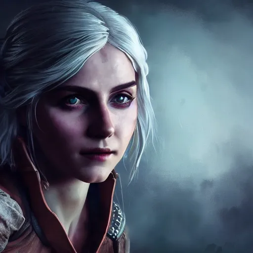 Image similar to ciri from the witcher 3 video game, huggy wuggy from poppy playtime video game, fullbody, ultra high detailed, glowing lights, oil painting, greg rutkowski, charlie bowater, beeple, unreal 5, daz, hyperrealistic, octane render, rpg portrait, dynamic lighting, fantasy art, beautiful face