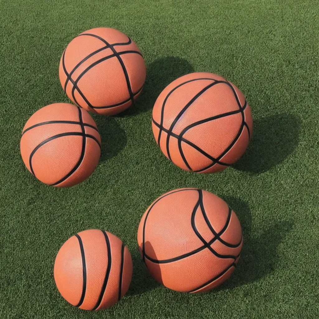 Prompt: a basketball in the shape of a cube