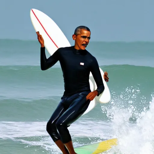 Image similar to barack obama as a surfer