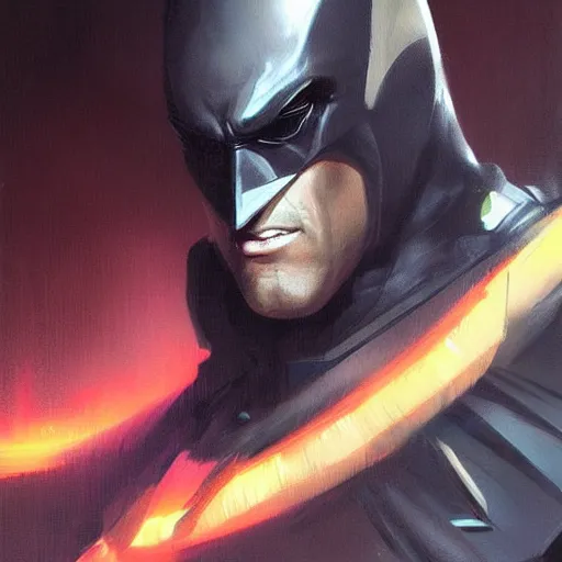 Prompt: futuristic batman, brush strokes, oil painting, greg rutkowski