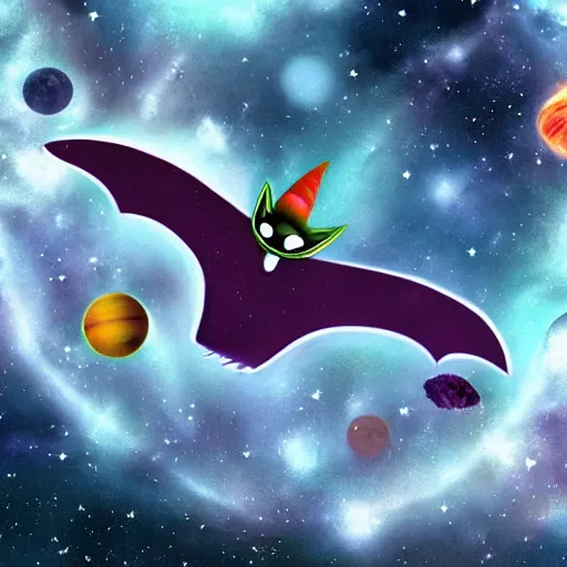 Image similar to universe of alien space bats