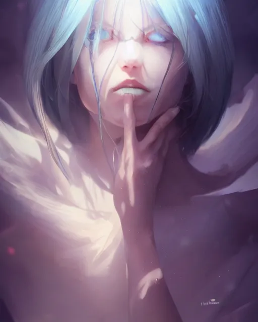 Image similar to a female ghost, translucent and scary looking, full shot, atmospheric lighting, detailed face, by makoto shinkai, stanley artgerm lau, wlop, rossdraws