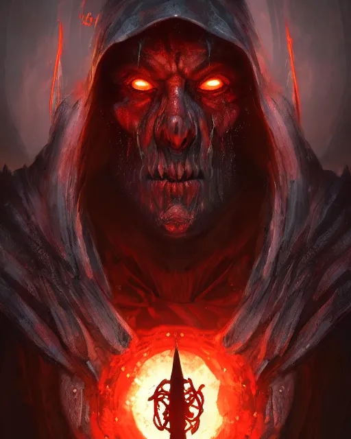 Image similar to Necromancer, solo, one character, portrait, Path of Exile, Warhammer, Diablo, Magic the Gathering, fantasy, gritty, cinematic lighting, centered, centered, symmetrical, symmetrical, highly detailed, digital painting, Artstation, concept art, sharp focus, 8k