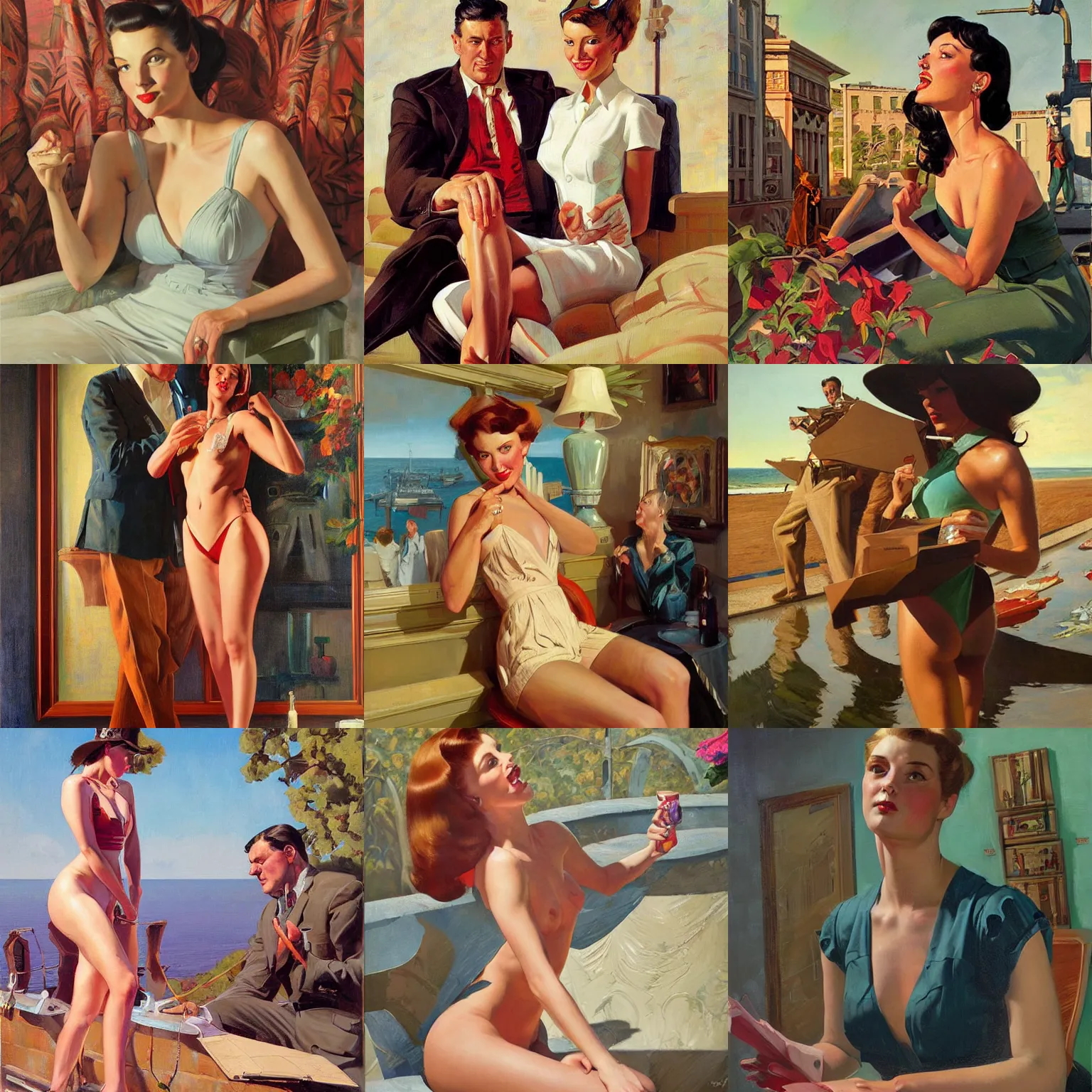 Prompt: artwork by tom lovell