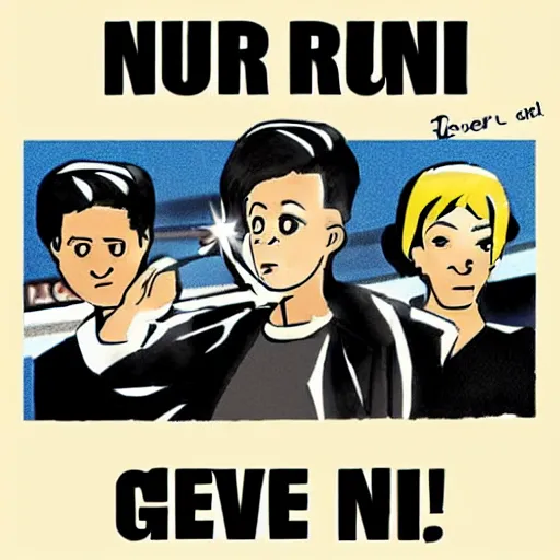 Prompt: never gonna run around and