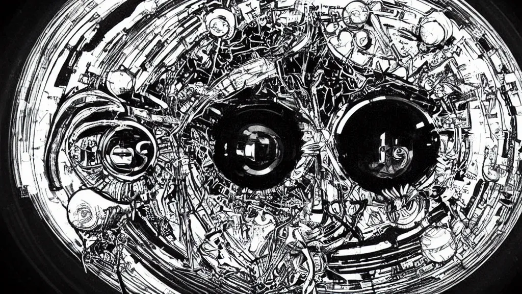 Prompt: beautiful microscopic photo of an alien as seen through an electron microscope, virus tv logo, dark, sinister, detailed, high contrast, art by alphonse mucha