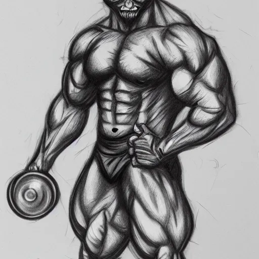 Image similar to master furry artist pencil drawing full body portrait character study of the anthro male anthropomorphic wolf fursona animal person wearing gym shorts bodybuilder at gym