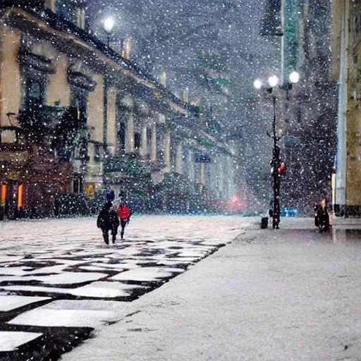 Image similar to snowing on Rio de Janeiro