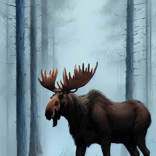 Image similar to moose animorph by greg rutkowski