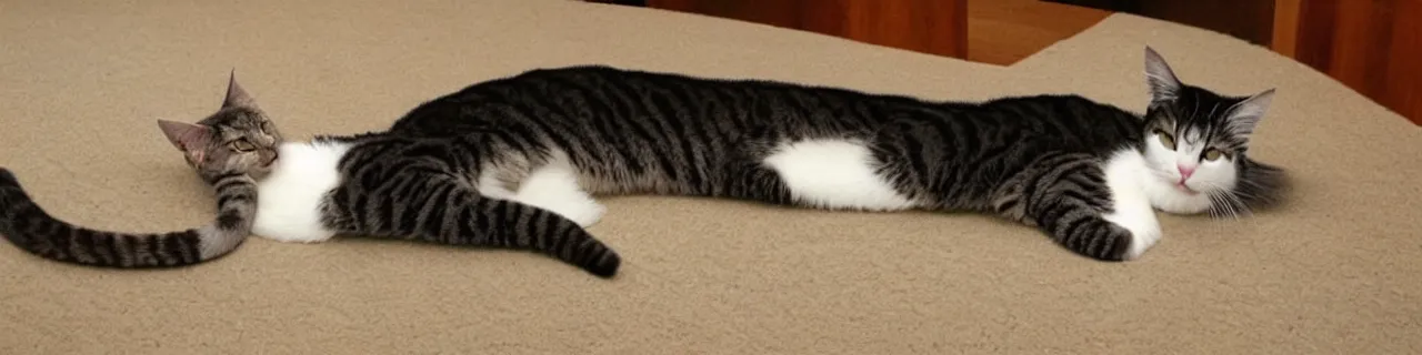 Prompt: a very long cat