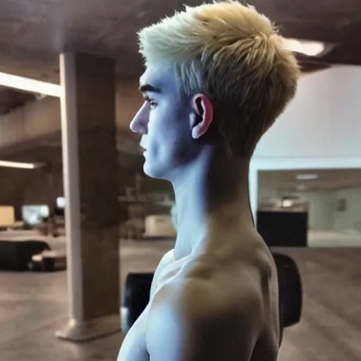 Prompt: “a realistic detailed photo of a guy who is an attractive humanoid who is half robot and half humanoid, who is a male android, twitch streamer Ninja Tyler Blevins, shiny skin, posing like a statue, blank stare, streaming”