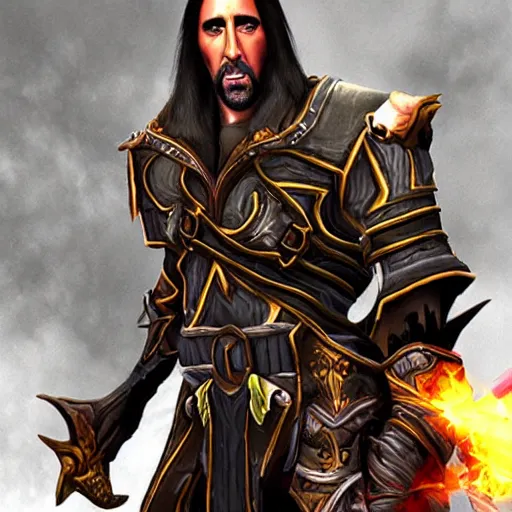 nicolas cage in world of | Stable | OpenArt