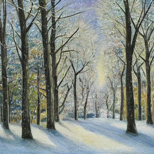 Prompt: lenhadores em uma floresta de arvores secas com pouca neve, pintura de brugel