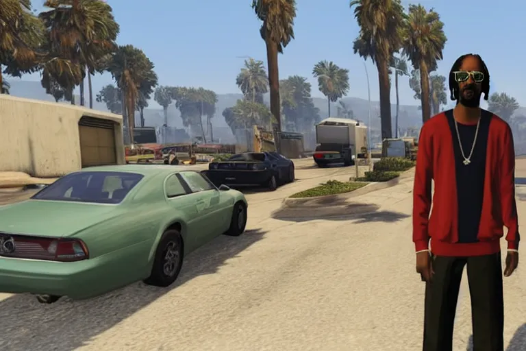 Prompt: snoop dogg on gta 5