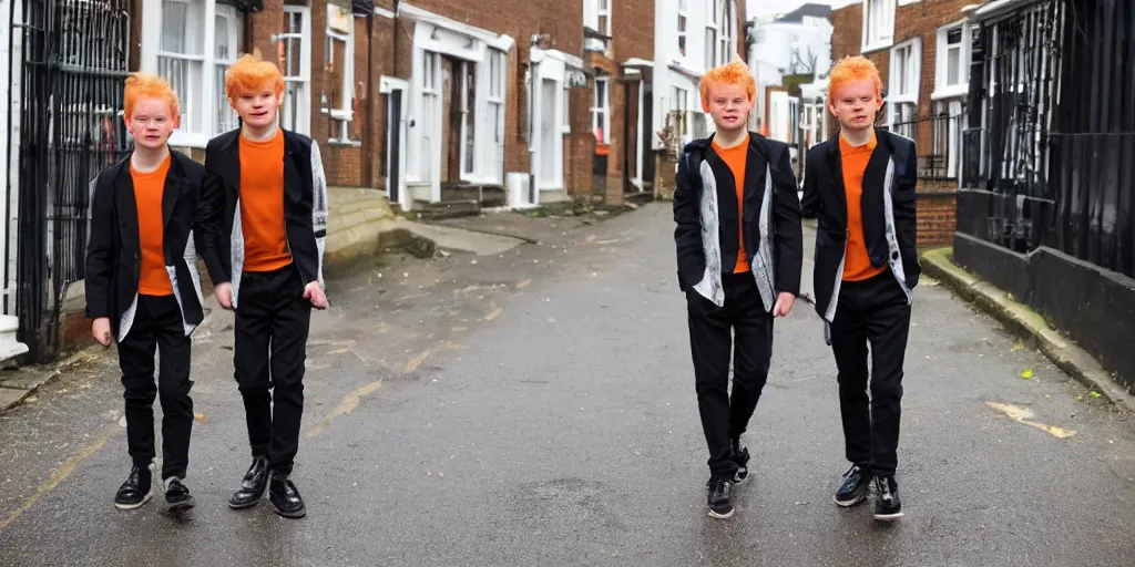 Image similar to ginger twin boys on South London street