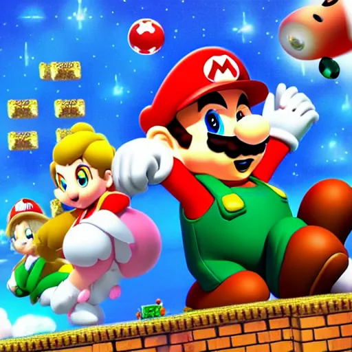 Image similar to super mario in the style of sakimichan, painted anime, intricate detail, ornate, 8 k