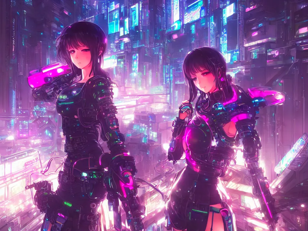 Cyberpunk Anime Girl 4K Wallpaper: Futuristic Style Meets Stunning