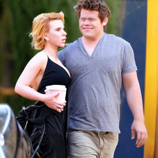 Prompt: scarlett johansson falls in love with sam gamgee