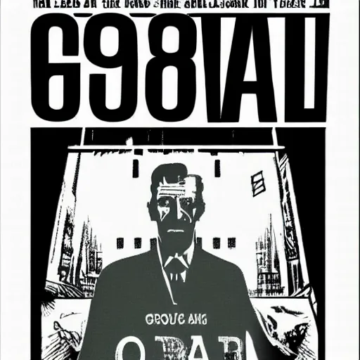 Prompt: 1 9 8 4 by george orwell