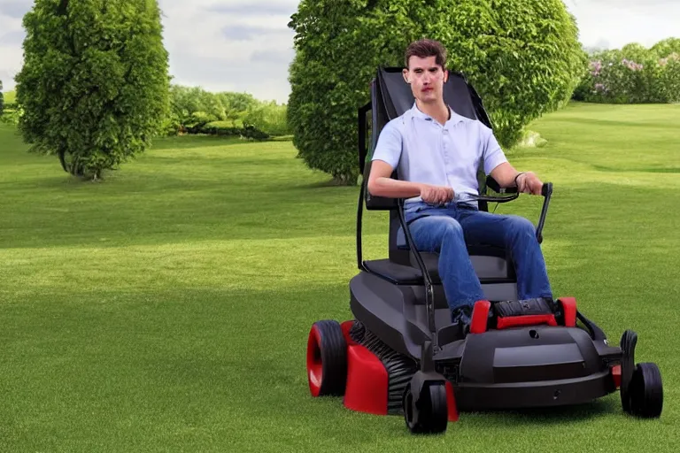 Image similar to lawn mower gamer chair