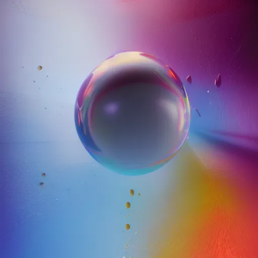 Image similar to improbability, octane render, portrait made of paint, splashes of colors