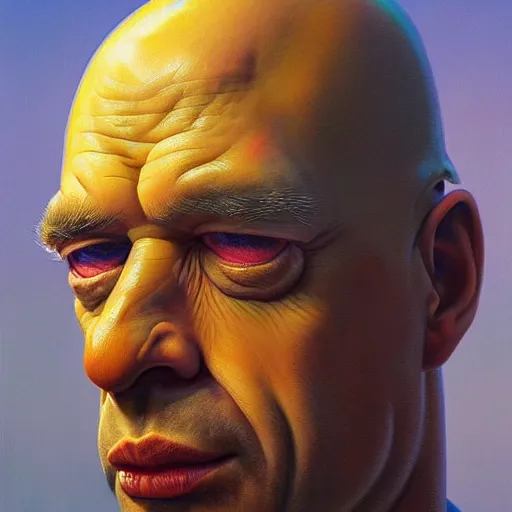 Prompt: epic portrait of Homer Simpson, highly detailed, intricate details, golden ratio, hyperrealistic, photorealistic, oil painting by rutkowski and beksinski, trending on artstation, deviantart