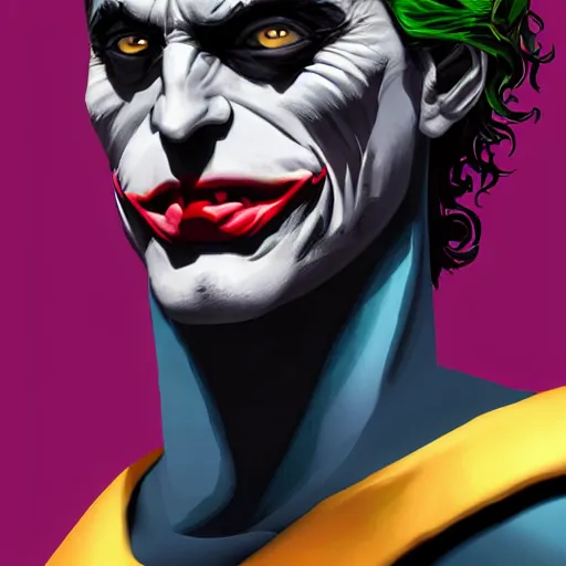 Image similar to the Batman as the joker, digital painting, amazing detail, artstation, cgsociety