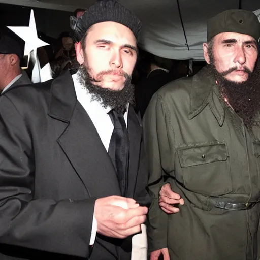 Prompt: James Franco dressed up as Fidel Castro