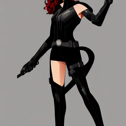 Image similar to Digital painting of Gal Gadot as Black Widow, from The Avengers (2012)