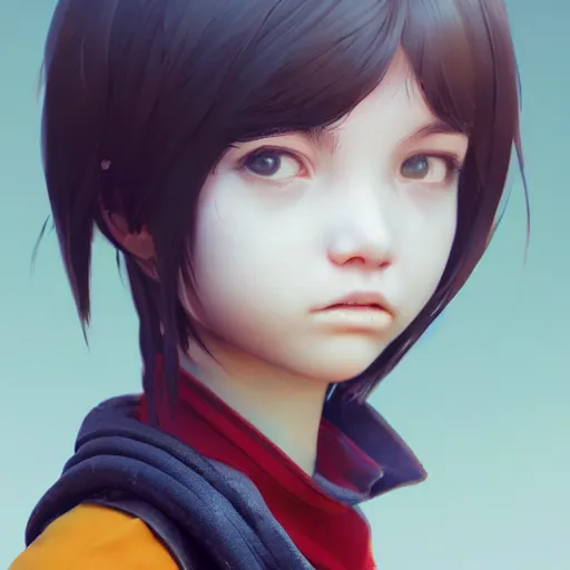 Prompt: worksafe. insanely detailed. by wlop, ilya kuvshinov, krenz cushart, greg rutkowski, pixiv. zbrush sculpt, octane, maya, houdini, vfx. close - up pixar schoolgirl. cinematic dramatic atmosphere, sharp focus, volumetric lighting.