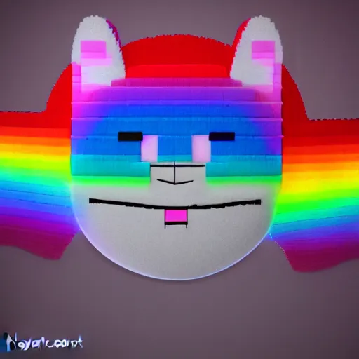 Prompt: nyan cat, realistic, 4k, detailed, furry, studio lighting,