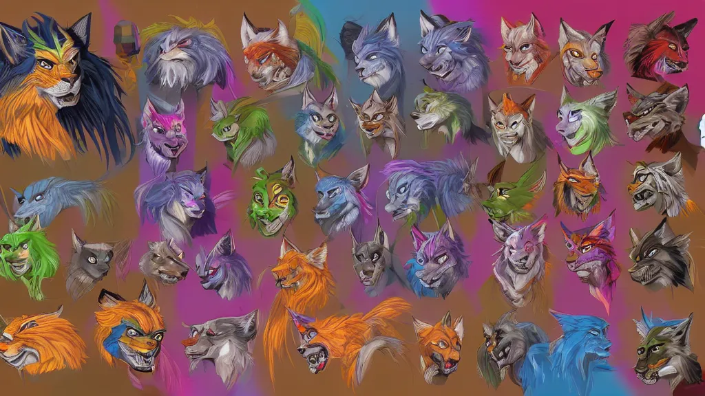 Image similar to colorful and vivid character sheet for a handsome muscular masculine lynx - man space - pirate with head of lynx, long tail, furry fandom, swashbuckling and romantic, retrofuture, high contrast, realistic, coherent, illustration, digital art, trending on artstation, hd, 8 k, good lighting, beautiful, rough paper, masterpiece