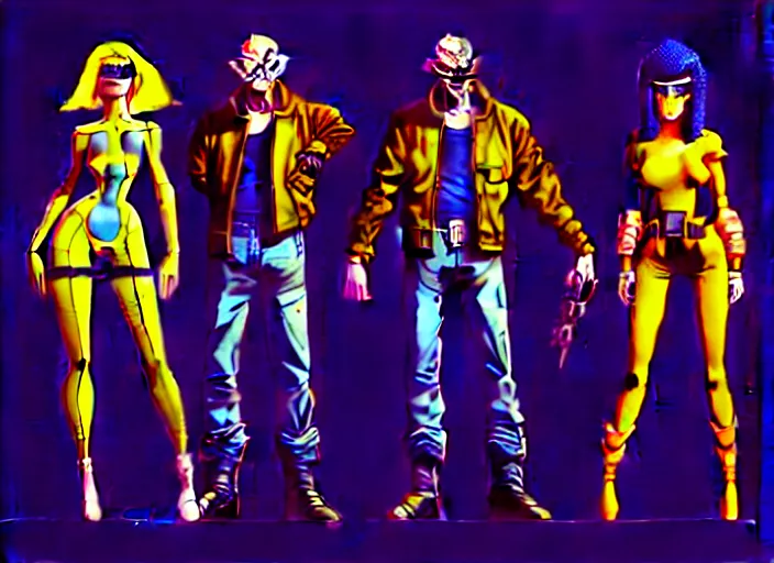 Image similar to cyberpunk heist crew. portrait by stonehouse and mœbius and will eisner and gil elvgren and pixar. character design. realistic proportions. cyberpunk 2 0 7 7 character art, blade runner 2 0 4 9 concept art. cel shading. attractive face. thick lines. the team. diverse characters. artstationhq.