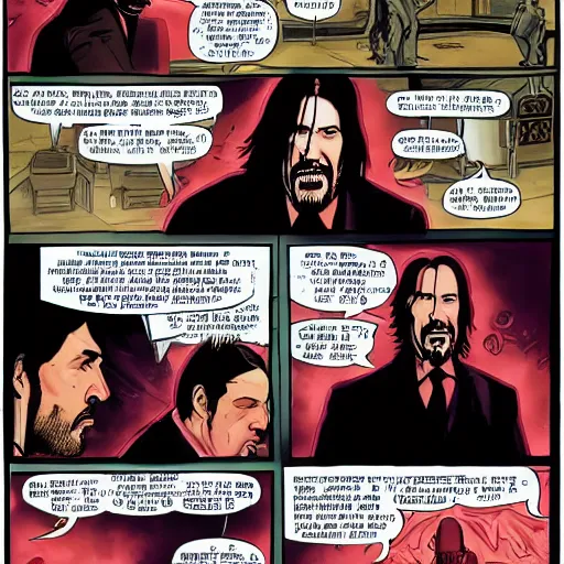 Prompt: john wick in doom killing demons