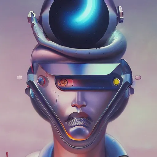 Image similar to scifi futurism automaton minimalism chrome by peter mohrbacher art Hajime Sorayama airbrush hyperrealism model abstract shatter fragments cubism futurism pastel blue soft flat minimal minimalism portrait face jackson pollock ukiyo-e lithograph mark ruthko swirl escape noise shimmer glow paint