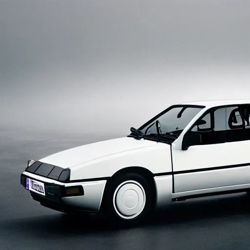 Prompt: A hypercar designed and produced by Volvo, with 1992 Volvo 480 design elements, promotional photo