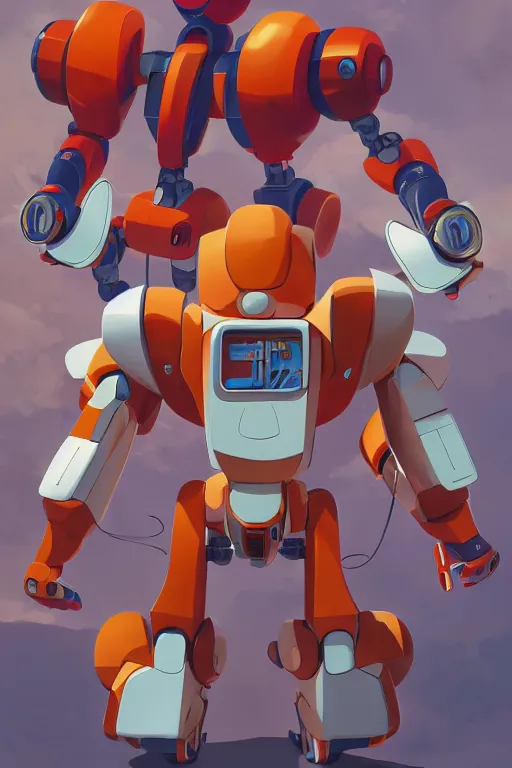 Image similar to metabots medabots medarotto medarot robot minimalist comics, behance hd by jesper ejsing, by rhads, makoto shinkai and lois van baarle, ilya kuvshinov, rossdraws global illumination ray tracing hdr radiating a glowing aura