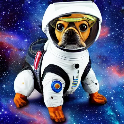 Prompt: a space dog