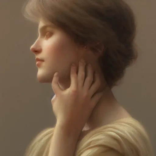 Image similar to a simple face highly detailed, dim volumetric lighting, 8k, post-processing, soft painting, trending on artstation, concept art, smooth, sharp focus, illustration,by Tom Bagshaw and Daniel Gerhartz and Albert Aublet and Lawrence Alma-Tadema and alphonse mucha