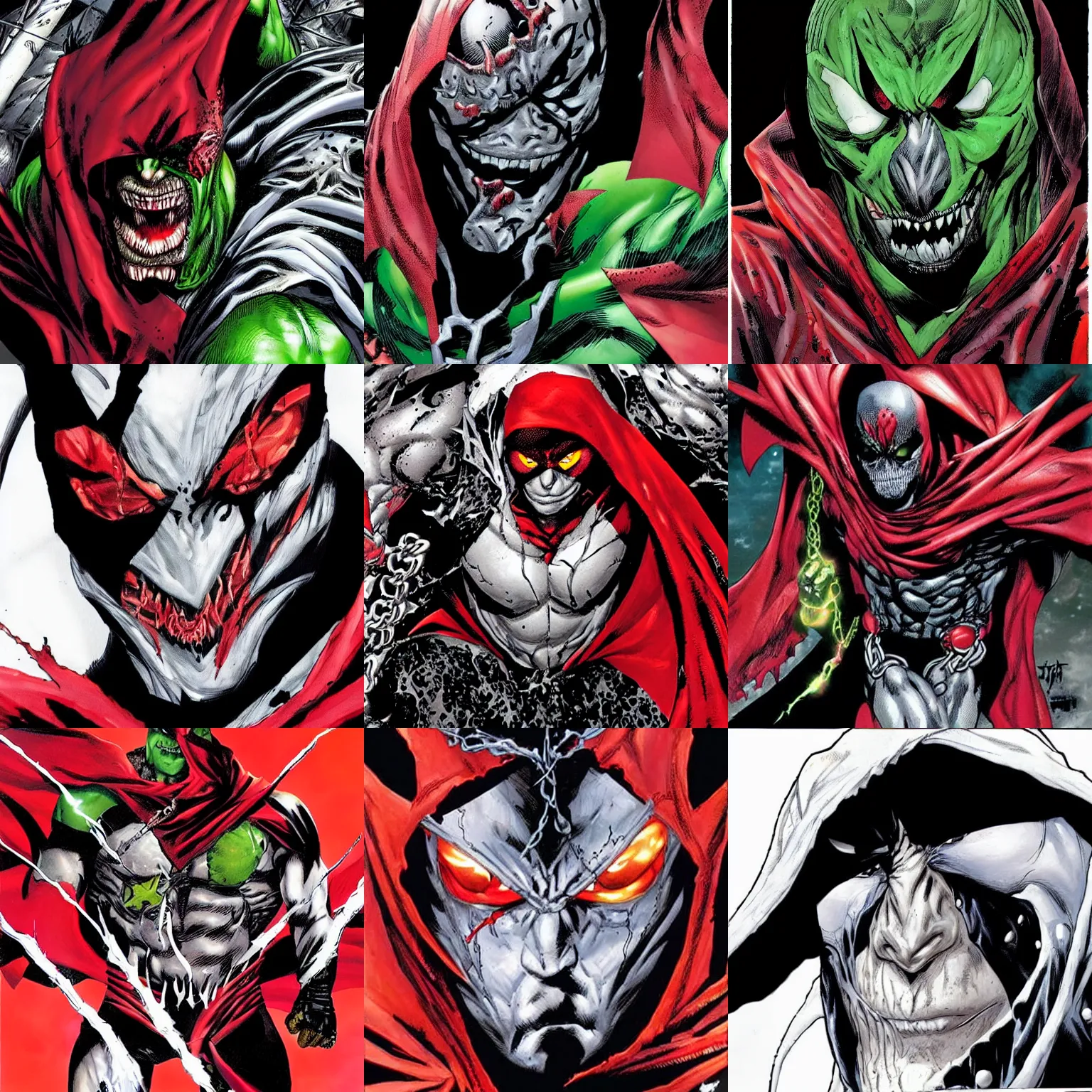Prompt: spawn from image comics in the style of lee bermejo, hd