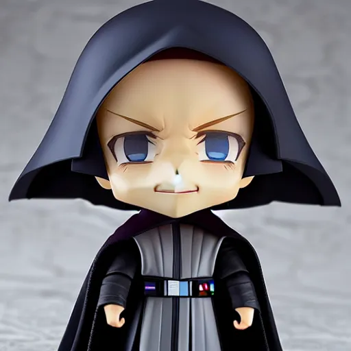 Image similar to nendoroid hooded darth sidious emperor palpatine, detailed, custom