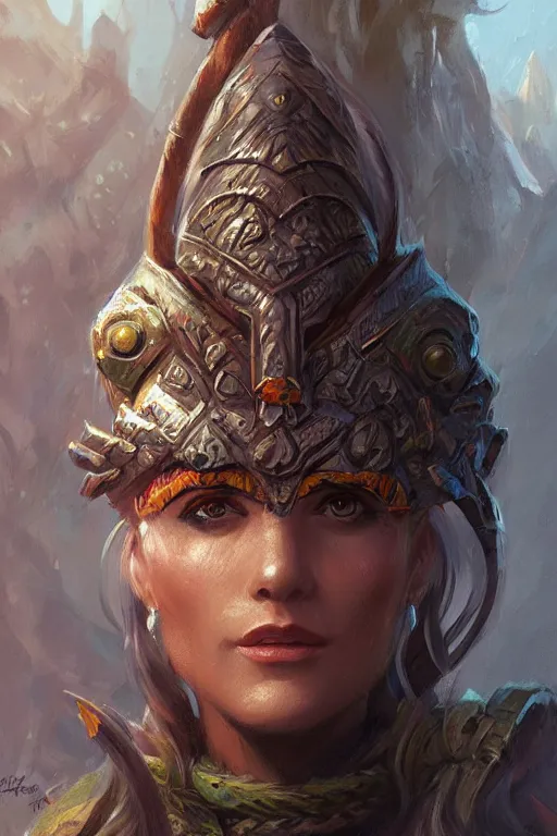 Image similar to tiki head, d & d, fantasy, portrait, highly detailed, headshot, digital painting, trending on artstation, concept art, sharp focus, illustration, art by artgerm and greg rutkowski and magali villeneuve